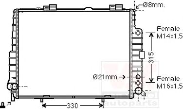 VAN WEZEL 30002304 -  Радиатор, охлаждение двигателя